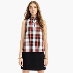 NWT J. Crew Plaid Sleeveless Top (0)